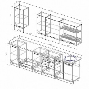 Кухонный гарнитур Жемчуг 2800 в Серове - serov.mebel-e96.ru