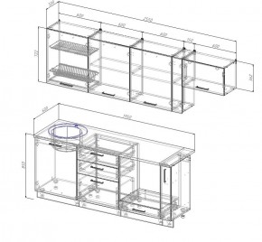 Кухонный гарнитур Лада 2550 в Серове - serov.mebel-e96.ru