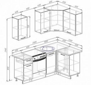 Кухонный гарнитур угловой Графика 2000х1200 мм, МДФ в Серове - serov.mebel-e96.ru