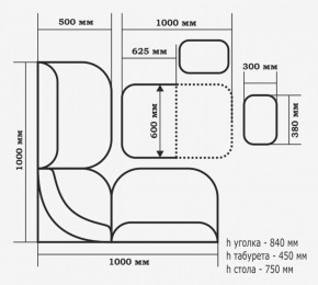 Кухонный уголок Тюльпан МИНИ  (кожзам-Борнео крем) в Серове - serov.mebel-e96.ru