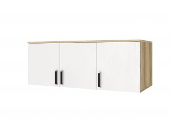 Шкаф Лагуна с антресолью делано/белый (Текс) в Серове - serov.mebel-e96.ru