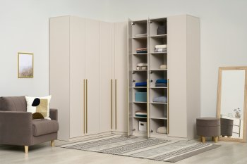 Гардеробная/шкаф 2200*1706 мм Ларго №3 Кашемир (Миф) в Серове - serov.mebel-e96.ru