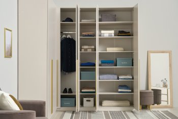 Гардеробная/шкаф 2200*1706 мм Ларго №3 Кашемир (Миф) в Серове - serov.mebel-e96.ru