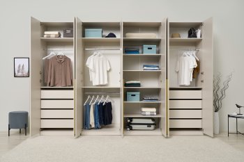 Гардеробная/шкаф 3200 мм Ларго №2 Кашемир (Миф) в Серове - serov.mebel-e96.ru