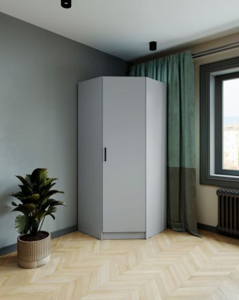 Шкаф угловой Ларс (угол скос), ЛДСП Серый камень (Микон) в Серове - serov.mebel-e96.ru