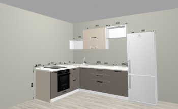 Угловой кухонный гарнитур Санвут 1516х2100 мм в Серове - serov.mebel-e96.ru