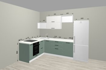 Угловой кухонный гарнитур Санвут 1516х2100 мм в Серове - serov.mebel-e96.ru