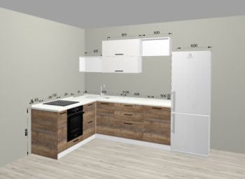 Угловой кухонный гарнитур Санвут 1516х2100 мм в Серове - serov.mebel-e96.ru