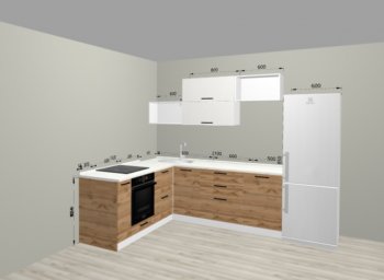 Угловой кухонный гарнитур Санвут 1516х2100 мм в Серове - serov.mebel-e96.ru