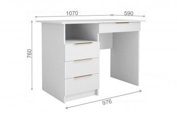 Стол Лавис СТД 1070.1 белый/белый софт (ДСВ) в Серове - serov.mebel-e96.ru