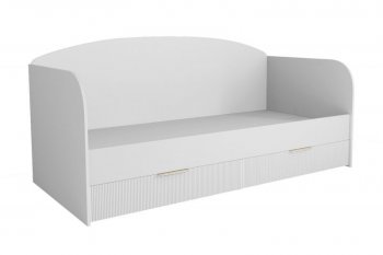 Кровать Лавис ДКД 2000.1 с ящиками белый софт (ДСВ) в Серове - serov.mebel-e96.ru
