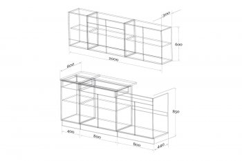 Кухонный гарнитур Лайт 2000 мм (Зарон) в Серове - serov.mebel-e96.ru