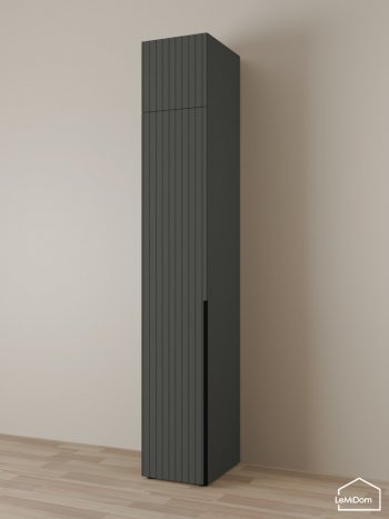 Шкаф с антресолью 400 мм Linnea MHR-1A-1 2450х400х510 (Графит-М 11.1.25) в Серове - serov.mebel-e96.ru