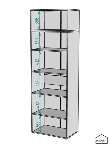 Шкаф с антресолью 800 мм Linnea MHR-2A-2 2450х800х510 (Графит-М 11.1.25) в Серове - serov.mebel-e96.ru