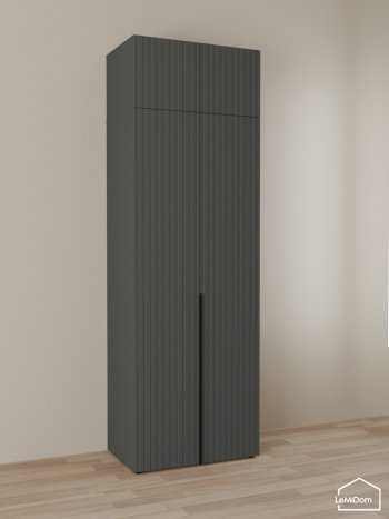 Шкаф с антресолью 800 мм Linnea MHR-2A-2 2450х800х510 (Графит-М 11.1.25) в Серове - serov.mebel-e96.ru
