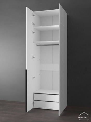 Шкаф с антресолью 800 мм Linnea MHR-2A-3 2450х800х510 (Белый-М 11.1.2) в Серове - serov.mebel-e96.ru