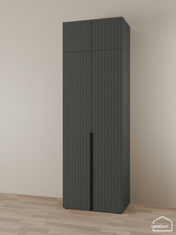 Шкаф с антресолью 800 мм Linnea MHR-2A-3 2450х800х510 (Графит-М 11.1.25) в Серове - serov.mebel-e96.ru