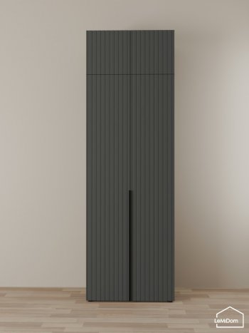 Шкаф с антресолью 800 мм Linnea MHR-2A-1 2450х800х510 (Графит-М 11.1.25) в Серове - serov.mebel-e96.ru