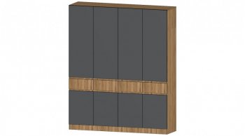 Шкаф 2000 мм 4х ств. Ленора вотан/Графит (Лин) в Серове - serov.mebel-e96.ru