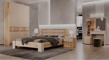 Спальный гарнитур Ленора вотан/кашемир, модульный (Лин) в Серове - serov.mebel-e96.ru