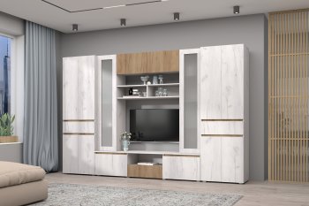 Стенка Лиана комп.2 крафт (Зарон) в Серове - serov.mebel-e96.ru