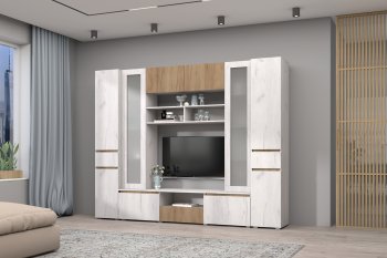 Стенка Лиана комп.3 крафт (Зарон) в Серове - serov.mebel-e96.ru