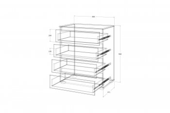 Комод Лиана графит (Зарон) в Серове - serov.mebel-e96.ru