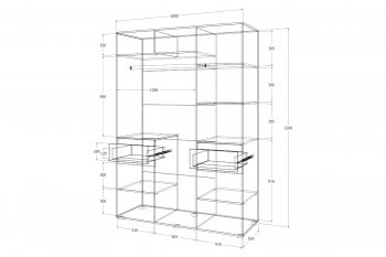 Шкаф 1600 мм Лиана графит (Зарон) в Серове - serov.mebel-e96.ru