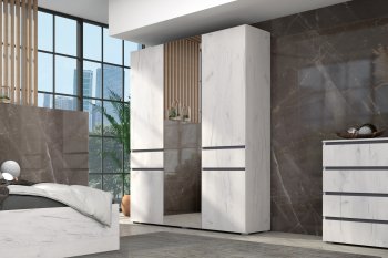 Шкаф 1600 мм Лиана графит (Зарон) в Серове - serov.mebel-e96.ru | фото