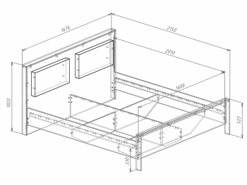 Кровать Либерти 1600/1800 мм с плитой 22 (Росток) в Серове - serov.mebel-e96.ru