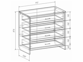 Комод Либерти (Росток) в Серове - serov.mebel-e96.ru