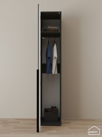 Шкаф Linnea MHR-1 2050х400х510 (Графит-М 11.1.25) в Серове - serov.mebel-e96.ru