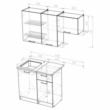 Кухонный гарнитур Лира медиум 1400 мм (Герда) в Серове - serov.mebel-e96.ru