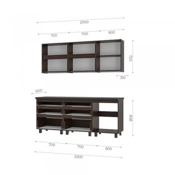 Кухонный гарнитур Лофт 2000 мм (БТС) в Серове - serov.mebel-e96.ru