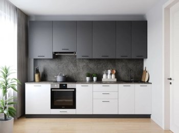 Кухонный гарнитур высокий Лофт 3000 мм (Санвут) в Серове - serov.mebel-e96.ru