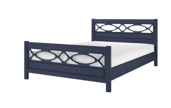 Кровать из массива Лоренса Темный лазурный (БМ) в Серове - serov.mebel-e96.ru