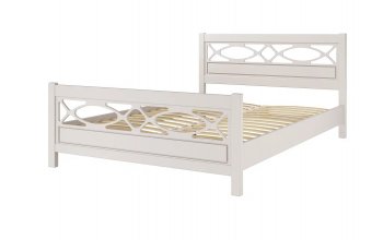 Кровать из массива Лоренса льняной (БМ) в Серове - serov.mebel-e96.ru