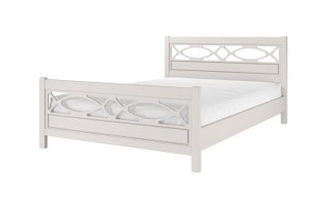 Кровать из массива Лоренса льняной (БМ) в Серове - serov.mebel-e96.ru
