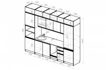 Кухонный гарнитур Лоретта люкс 3000 мм (Герда) в Серове - serov.mebel-e96.ru