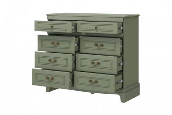 Комод 8 ящиков Лорето, зеленый самшит (БМ) в Серове - serov.mebel-e96.ru