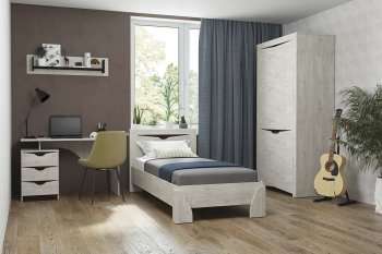 Набор детской мебели Лючия бетон, модульный (Олмеко) в Серове - serov.mebel-e96.ru