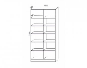 Шкаф распашной 1000 мм М6-2.4 Б+Б 100 (М6) в Серове - serov.mebel-e96.ru