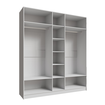 Шкаф Мадрид 2000 мм с зеркалом, белый (Текс) в Серове - serov.mebel-e96.ru