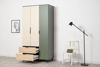 Шкаф 1200 мм Марвэл 16.317.03 зеленый (Моби) в Серове - serov.mebel-e96.ru