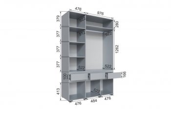 Шкаф 1500 мм Мерида серый камень/графит (Микон) в Серове - serov.mebel-e96.ru