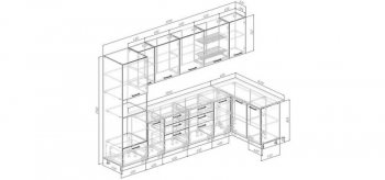 Угловой кухонный гарнитур Меренга 3200*1400 мм, МДФ Sanvut в Серове - serov.mebel-e96.ru