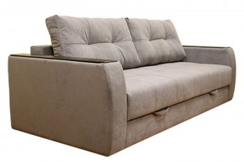 Диван Милан 3, НПБ, ткань Монако 06 (серый) (Хит Диван) в Серове - serov.mebel-e96.ru