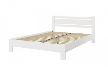 Кровать из массива Милс белый античный (БМ) в Серове - serov.mebel-e96.ru