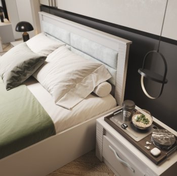 Кровать двуспальная Монако КР-16 кашемир (БТС) в Серове - serov.mebel-e96.ru