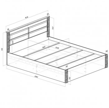Кровать двуспальная Монако КР-16 кашемир (БТС) в Серове - serov.mebel-e96.ru